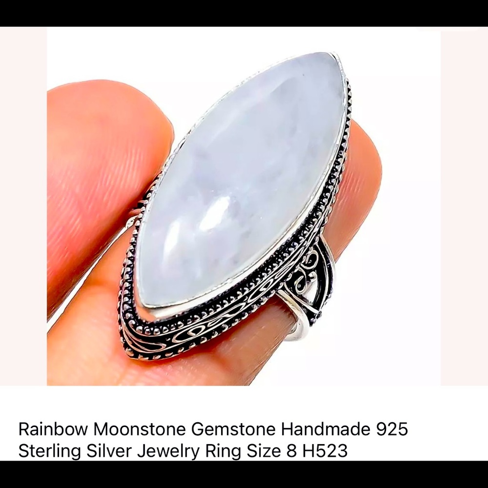 Rainbow Moonstone Ring